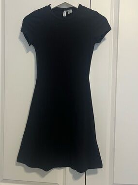 Divided Classic Black Short-Sleeve Skater Dress